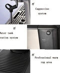 Semi Automatic Espresso Machine With 15 Bar Pressure, Built In Grinder, Milk Frother Steam Wand, Digital Temperature Control