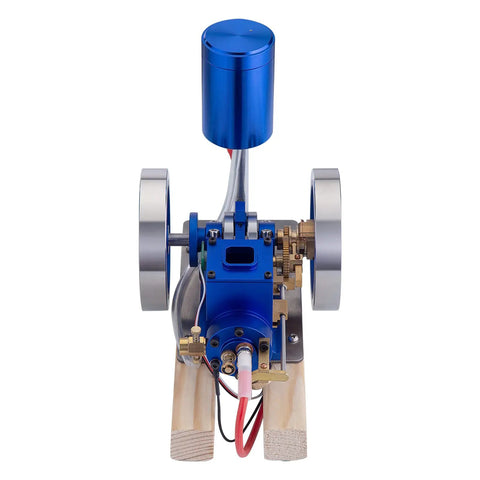 Water Cooled Hit And Miss Engine Model For Teens 14 Plus A Vintage Style Science Kit With Base Fuel Tank Piping And Hands On Activation For Realistic STEM Learning, front view