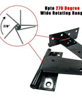 12 Piece 4 Inch Anti Rust Iron Shed Hinges with 270 Degree Rotation and Silent Hydraulic Buffer
