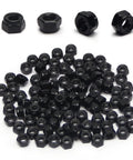 M5 X 0.8mm Nylon Inserted Hex Lock Nuts 100 Piece Bulk Kit For Cnc Shop Work Rc Builds And Diy Gearboxes Heavy Duty Steel Fasteners, black