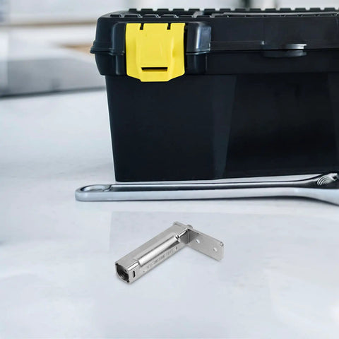 Kickass Replaceable Stainless Steel Freezer Door Hinge Anti-Rust Replacement For Small Refrigerator Model HW-02 on kitchen surface.