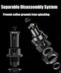 Separable disassembly system of Automatic 58Mm Electric Portafilter Knock Box for efficient coffee grounds cleanup.