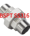 Heavy Duty 304 316 Stainless Steel Union Coupler Female Male Pipe Connector With Rock Solid PTFE Sealing For No Sweat Plumbing Rigging And Kickass Leak Proof Performance On Any Fluid Transfer Job.