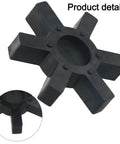 L190 Spider Insert For L-Jaw Coupling, Flexible Urethane Jaw Insert For Industrial Drives, Conveyors, Pumps, And Rotating Equipment, 113mm Diameter And 22mm Thick, Set Of 4, black
