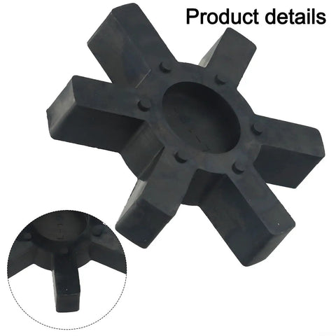 L190 Spider Insert For L-Jaw Coupling, Flexible Urethane Jaw Insert For Industrial Drives, Conveyors, Pumps, And Rotating Equipment, 113mm Diameter And 22mm Thick, Set Of 4, black