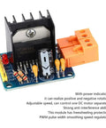 Motor Driver Module With H Bridge For Smooth Speed Control PWM Pulse Width Smoothing Indicator 3A 75W Pro Grade Output Freewheeling And Anti Interference Design Perfect For DIY Projects And Robotic Setups. PCB with heat sink and screw terminals