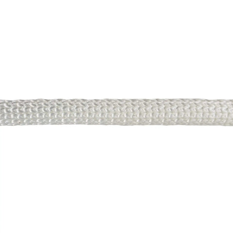 Flagpole Rope With Steel Wire Core 3/8 Inch, 100 Ft Spool, Solid Braid Polyester Halyard, UV Resistant, Anti Theft, Low Stretch, Galvanized Steel Cable Core, Built To Last White Jacket