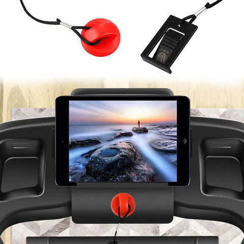 Magnetic Treadmill Safety Key Replacement Fits Most Treadmills Works With NordicTrack Weslo Golds Gym Freemotion HealthRider Easy Clip To Clothing For Quick Hands Free Stop And Reliable Security Lock, red ABS clip key with cord