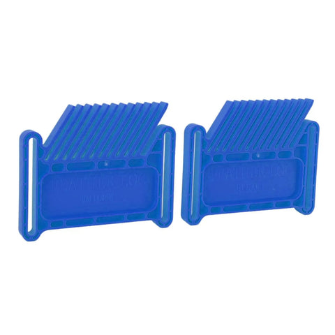 Adjustable Featherboard For Heavy Duty Woodworking Safety Clamp Delivers Sweet Cuts And Rock Solid Grip On Router Table Or Table Saw Straight Up Workshop Beast In Classic Blue, showing two plastic featherboards.