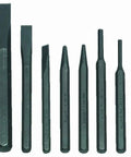 8 Piece Punch And Chisel Set With Roll Pouch Includes Pin Punches Solid Punches Center Punches And Cold Chisels Built To Take A Beating
