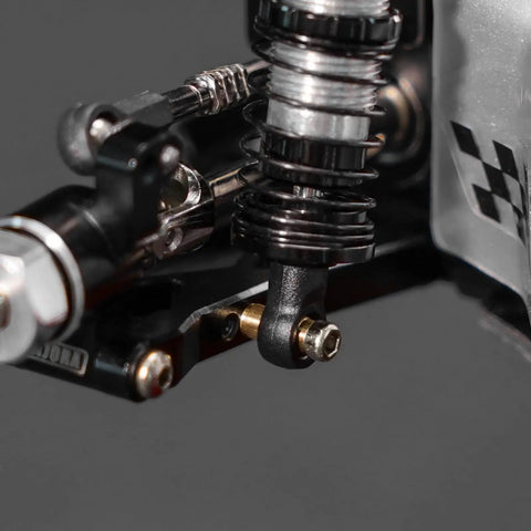 Close-up of Losi Stainless Steel U Joint Drive Shaft And Axle Set For Micro B Micro T RC Cars Includes Front and Rear Axles