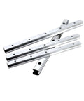 Get Ready For Smooth Moves With This High Precision Linear Guide Rail Kit Featuring 4pcs Of 250mm HGR25 Rails And Green Plug Guides For Super Accurate Motion And Zero Friction Hassle. silver steel linear guide rails with mounting holes, 4pcs 250mm HGR25 kit
