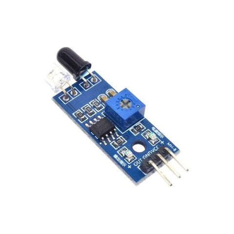 Two Pack Infrared Obstacle Avoidance Sensor Module with transmitting and receiving tubes for Arduino smart car projects, three-pin digital output