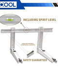 Heavy Duty Mini Split Wall Mount Bracket For 9000 To 36000 BTU Universal Ductless AC And Outdoor Condenser with spirit level