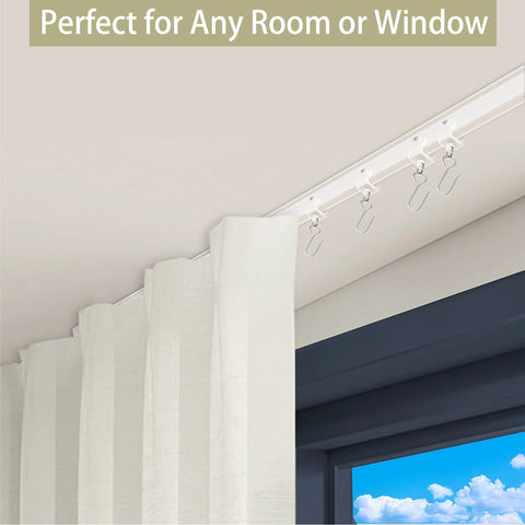 Easy Glide Ceiling Curtain Track System Flexible Durable Design For Effortless Gliding Ideal For Shower Window RV Room Dividers Privacy