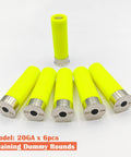 20 Gauge Safety Practice Rounds Action Trainer Dummy Snap Caps Dry Fire Training Kit 6 Pack CNC Machined, silver bases