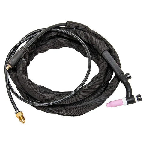 Air Cooled TIG Torch 17FV with Flexible Head for No Sweat Angle Welds on Thin Materials 125 Amp Capacity Adjustable Head coiled cable