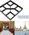DIY Ready Geometric Pattern Concrete Mold For Stepping Stones Black Reusable Stone Mold For Garden Paths Patio Decor
