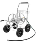 Heavy Duty Hose Reel Cart Holds Up To 300 Feet Of Five Eighth Inch Hose With Four Wheels Makes Moving A Breeze Garden Water Cart