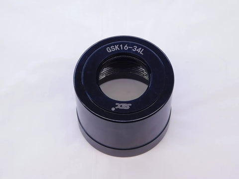 Rock Solid Sk16 Collet Nut Locknut for Tool Holders and Lathe Chucks, heavy-duty steel, black finish, threaded design.