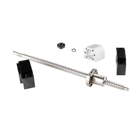 250mm SFU1605 Ballscrew Set With BK12 And BF12 And DSG16H Nut Housing For DIY CNC Router, High Stiffness, Precise Positioning, Low Friction