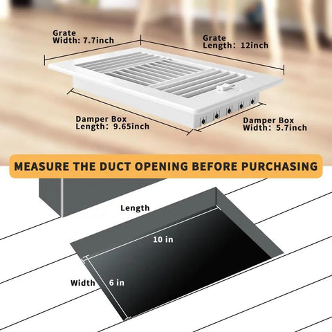 Three Way Plastic Ceiling And Wall Air Vent With Manual Adjuster For Home Office Bathroom And Toilet Duct Opening 10 By 6 Inches Adjustable Ceiling Register Vent Cover For Ductwork.