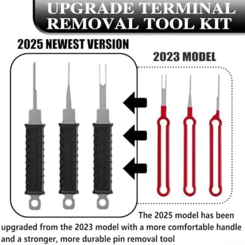 Comparison of 2025 newest and 2023 models, focus on 36 Piece Terminal Pin Removal Tool Kit With Housing Depinning Tools For Electrical Connectors And Wire Extraction Tasks Black - Easy Auto Wiring And Electrical DIY Projects, Precise And Gentle Terminal Release