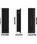Ultra Narrow Recessed Sliding Closet Door Handle 8cm Long Stainless Steel Flush Mount Hardware sizes and dimensions