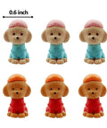 Whimsical Dog Themed Door Hinge Heads Set Of 6 Magnetic Toppers For Metal Surfaces display