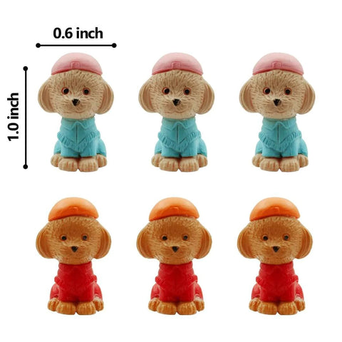 Whimsical Dog Themed Door Hinge Heads Set Of 6 Magnetic Toppers For Metal Surfaces display
