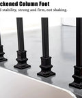 Heavy Duty Metal Staircase Balusters 6 Pack Adjustable Angle Railing Spindles for Deck and Porch showing thickened column foot for stability.