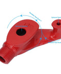Heavy Duty Carbon Steel Pipe Bender With Angled Gauge For 90 To 180 Degree Bends showcasing pipe bending routes and fixed ends.