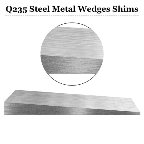 12 Pcs Steel Flange Wedge Set, 4 In By 2 In Triangle Metal Wedges Shims For Lathes And Welding Machines shown in detail