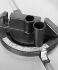 Adjustable angle gauge of 8 Inch Dead Nuts Accurate Table Saw With Kickin 1400W Motor and Slick Sliding Blade for precise cuts.
