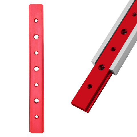 200mm T Slot Miter Track Jig For Woodworking Pro Grade Aluminum Alloy Miter Bar Accessory with red finish and smooth sliding
