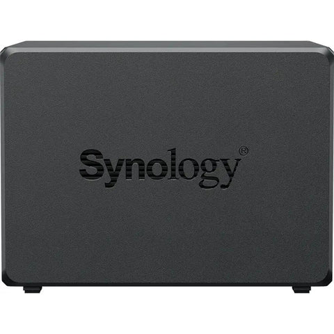 Front view of Slick 4 Bay DiskStation DS423 Plus NAS Server With Celeron Chip And 6GB Memory And Up To 64TB HDD Drives.