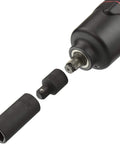 Impact socket adapter, 1/2 in drive to 3/8 in, black, two-piece components shown
