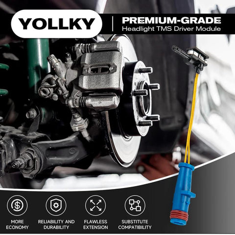 YOLKY brake pad wear sensor kit for Mercedes-Benz, front and rear, 4-pack with blue connector