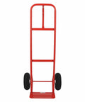 Heavy Duty Hand Truck Alloy Steel Red 800 Lb Capacity 10 Inch Pneumatic Tires Durable Tubular Frame