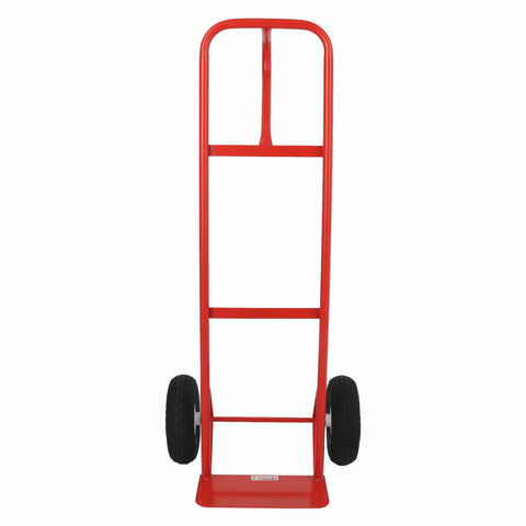 Heavy Duty Hand Truck Alloy Steel Red 800 Lb Capacity 10 Inch Pneumatic Tires Durable Tubular Frame