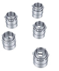 Built Like A Tank Zinc Alloy Squeeze Connectors for 1 Inch Conduit, 20-Piece Extra Heavy Duty Electrical Wire Fittings Featuring Reversible Locking Nuts in silver.