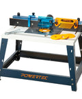 Ready To Rumble Benchtop Router Table With Beefed Up Metal Stand And Precision Adjustable Fence Kit For Quick Woodworking Cuts On 24X16 MDF Surface Aluminum Insert Plate with tools and accessories.