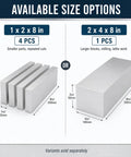 Beefy 6061 Aluminum Block 2 Inch Thick by 4 Inch Wide by 8 Inch Long Pro Grade Flat Bar Stock for CNC Milling Lathe Work Machining Drilling DIY Projects and Industrial Use, 2 x 4 x 8 in