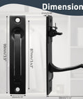 Dimensions of Two Pack Recessed Pocket Door Edge Pull Handles In Matte Black For Flush Mount Pocket Sliding Doors