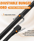 Adjustable 31 Inch Rubber Bungee Cords With Hooks EPDM Heavy Duty Bungee Straps showing adjustable features and hooks