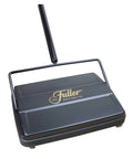Electrostatic Carpet And Floor Sweeper Boasts A Nine Inch Cleaning Path For Tile And Rug. Matte black manual push broom.