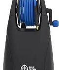 Front view of Powerful 1900 PSI Electric Pressure Washer On Wheels with 1.51 GPM, 14 Amp Motor and onboard storage for hose.