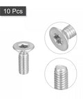 Top Shelf 10 Pack M4x12mm Torx Security Screws Crafted From Grade 316 Stainless Steel with rugged countersunk heads for secure mounting.