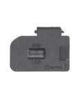 Battery Door Cover Cap Replacement for Sony Alpha A7 IV A7R IV A7S III FX3, black durable plastic, lock mechanism detail