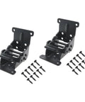 Heavy Duty 2 Pack High Carbon Steel Folding Hinges With Self Locking Grip And Mounting Screws For Table Legs Wall Shelves Diy Decking Slick Black Finish No Sweat.